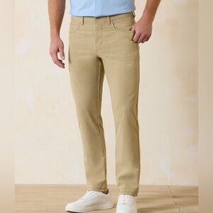 NWOT TOMMY BAHAMA KHAKI TAN DENIM PANTS 35x30 Men’s NEW